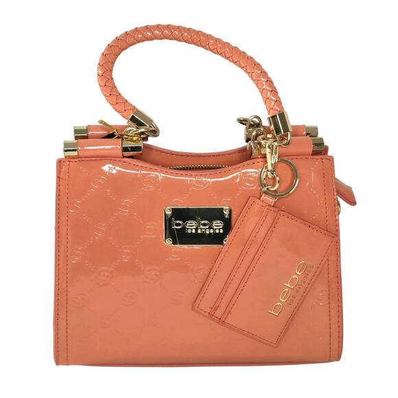 Bebe Dana Monogram Top Handle Crossbody Braided Straps NWT NEW - Picture 1 of 4